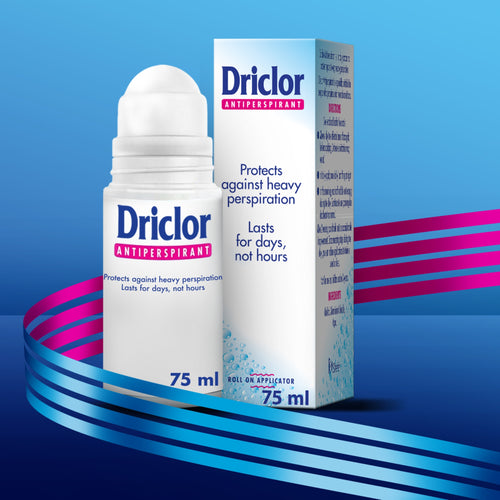 Driclor Antiperspirant Roll On 75ml x3. Unit pack pictured; total quantity is stated in the listing.