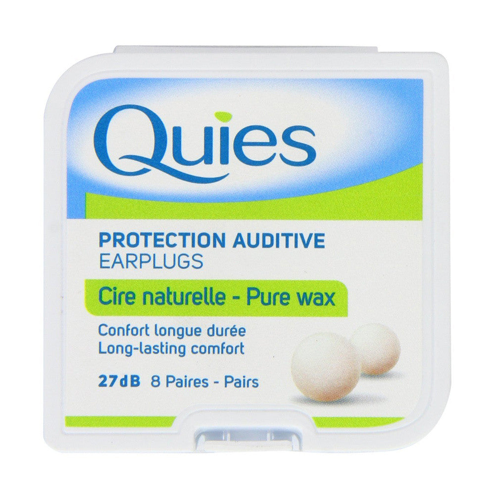 Quies Pure Natural Wax Ear Plugs 8 Pairs x5