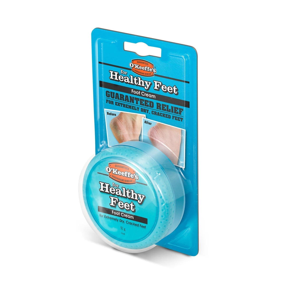 O’Keeffe’s Healthy Feet Foot Cream 91g. Unit pack pictured; select the quantity stated in the listing.