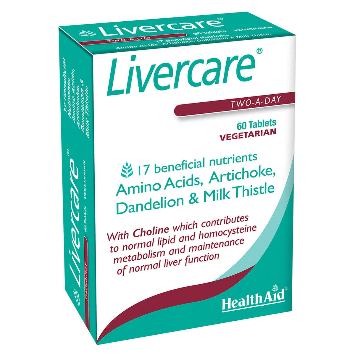 HealthAid Livercare Vitamins & Minerals 60 Tablets. Unit pack pictured; select the quantity stated in the listing.