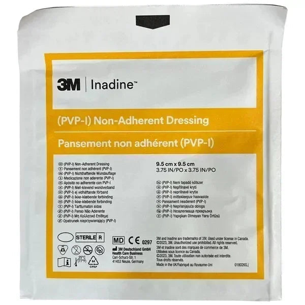 Inadine Iodine PVP-I Non-Adherent Dressings 9.5cm x 9.5cm