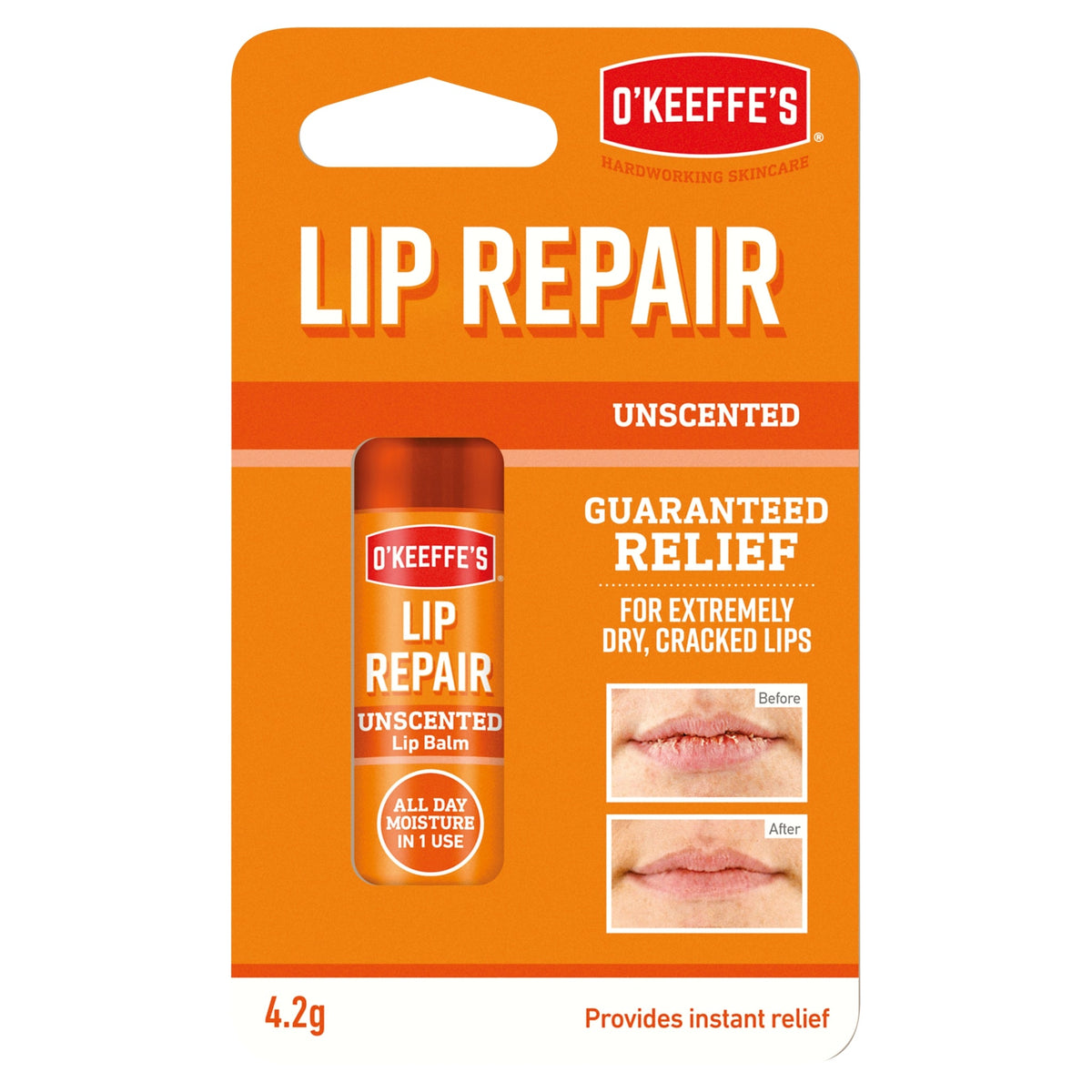 O’Keeffe’s Lip Repair Unscented Lip Balm 4.2g
