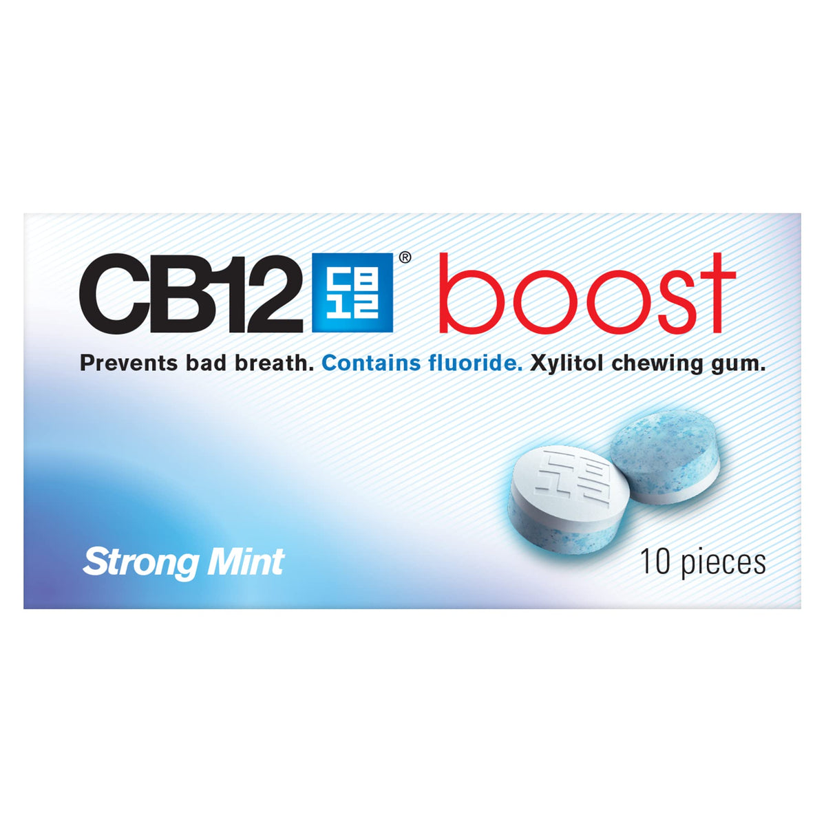 CB12 Boost Sugar Free Chewing Gum Strong Mint x2. Check the selected quantity or pack size.