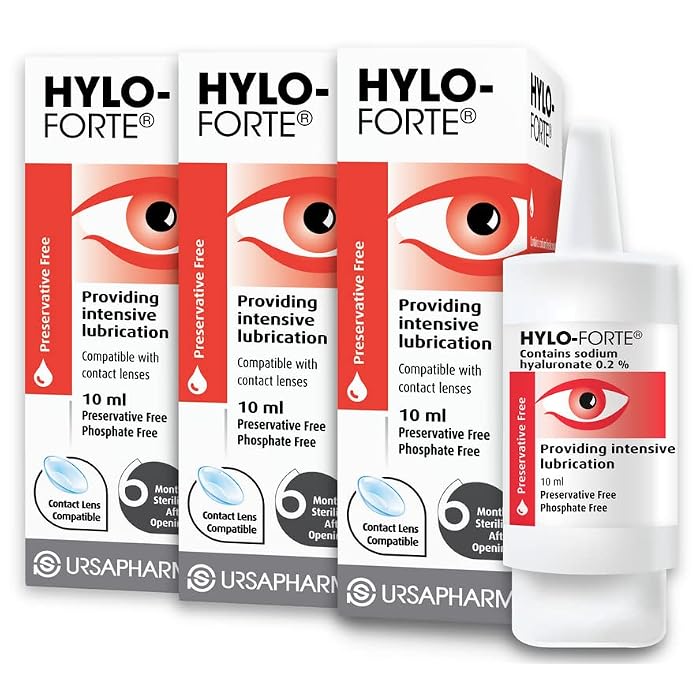 Hylo-Forte Lubricating Eye Drops 10ml x3
