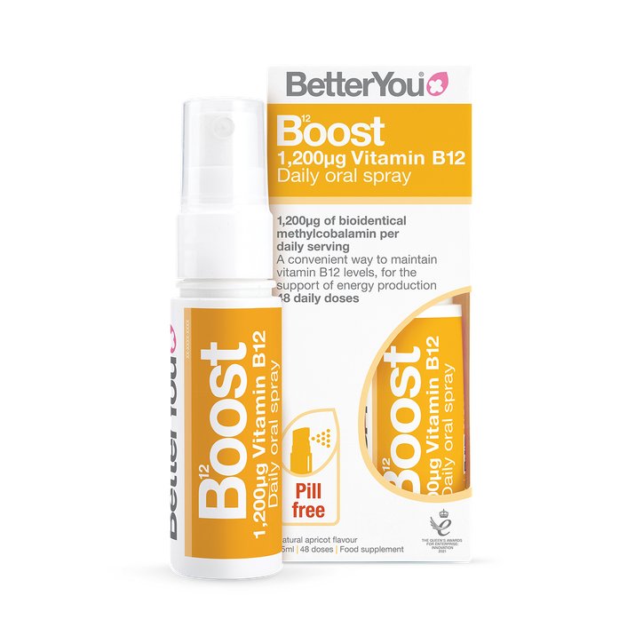 BetterYou Boost B12 Oral Spray 25ml. Unit pack pictured; select the quantity stated in the listing.