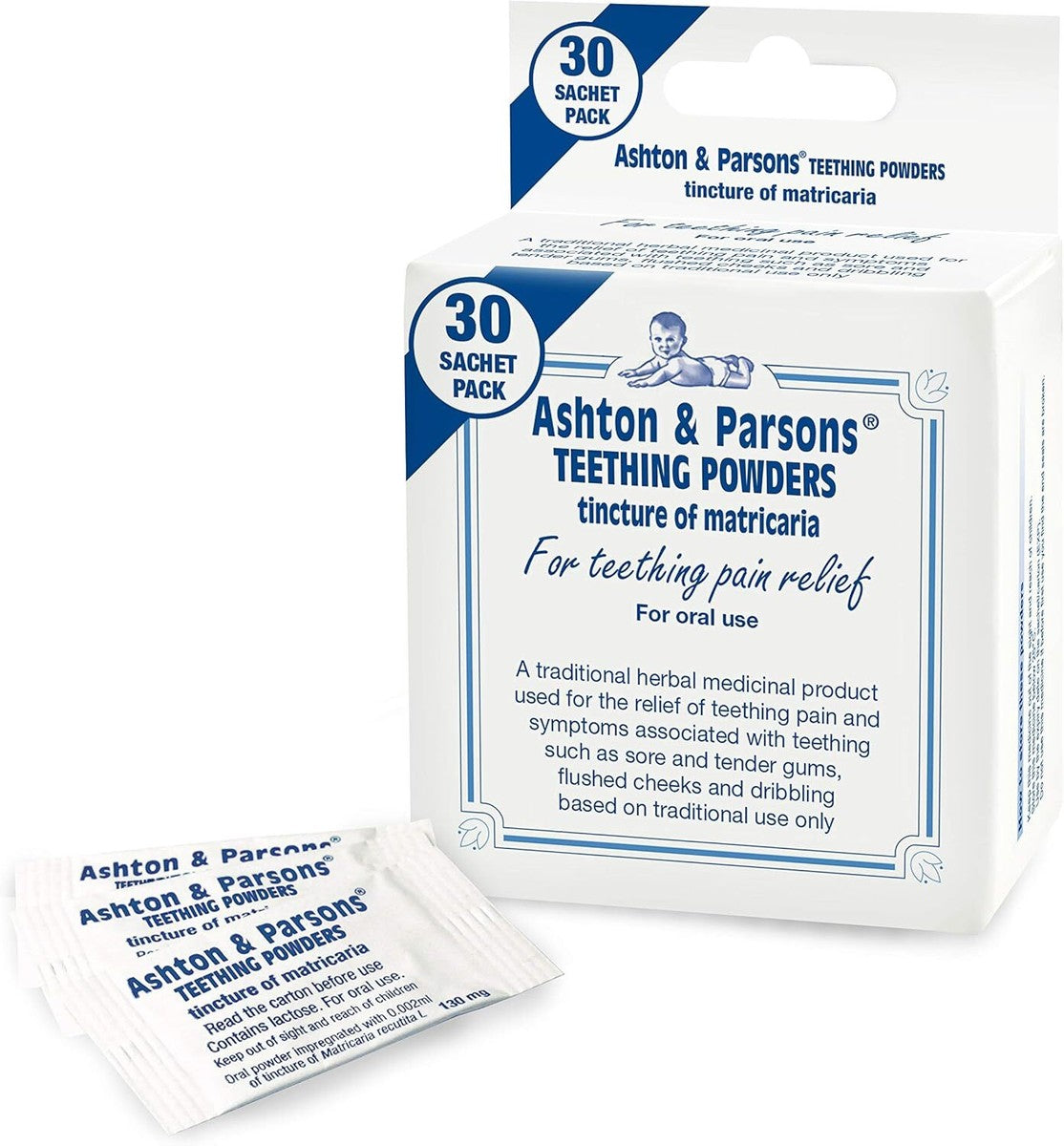 Ashton & Parsons Infant Teething Powders 20 & 30 Sachets. Check the selected quantity or pack size.