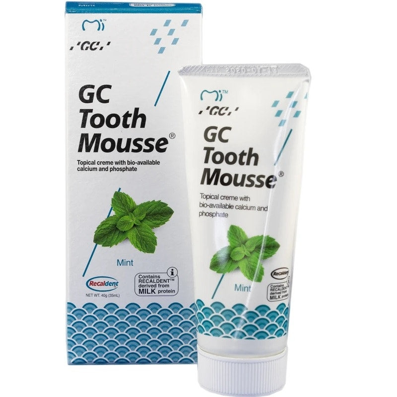 GC Tooth Mousse Mint 40g. Check the selected quantity or pack size.
