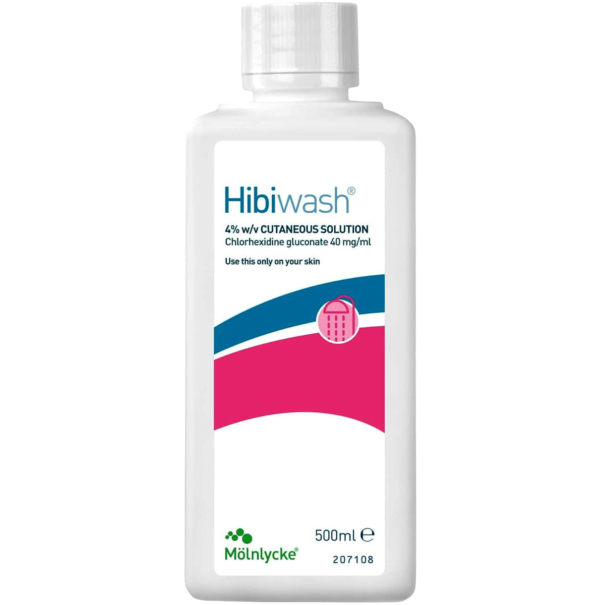Hibiwash Antibacterial Skin Cleanser 500ml. Unit pack pictured; select the quantity stated in the listing.