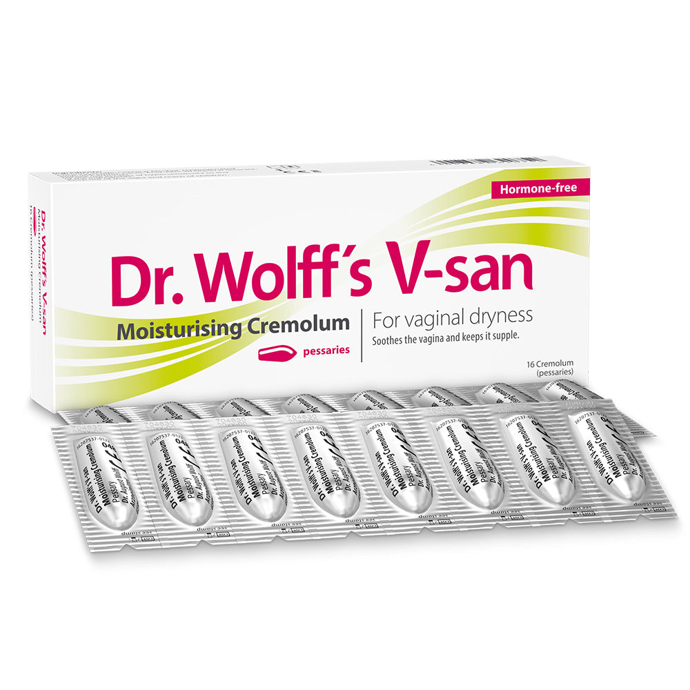 Dr Wolff V-San Moisturising Pessaries 16 Pack