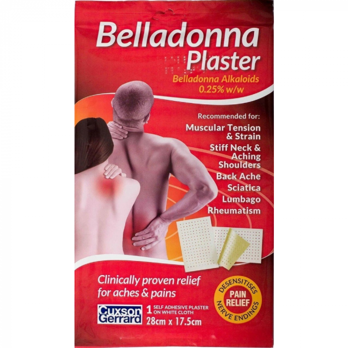 Belladonna Medicated Plaster 28cm x 17.5cm — product pack