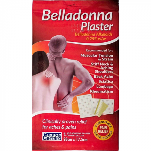 Belladonna Medicated Plaster 28cm x 17.5cm — product pack