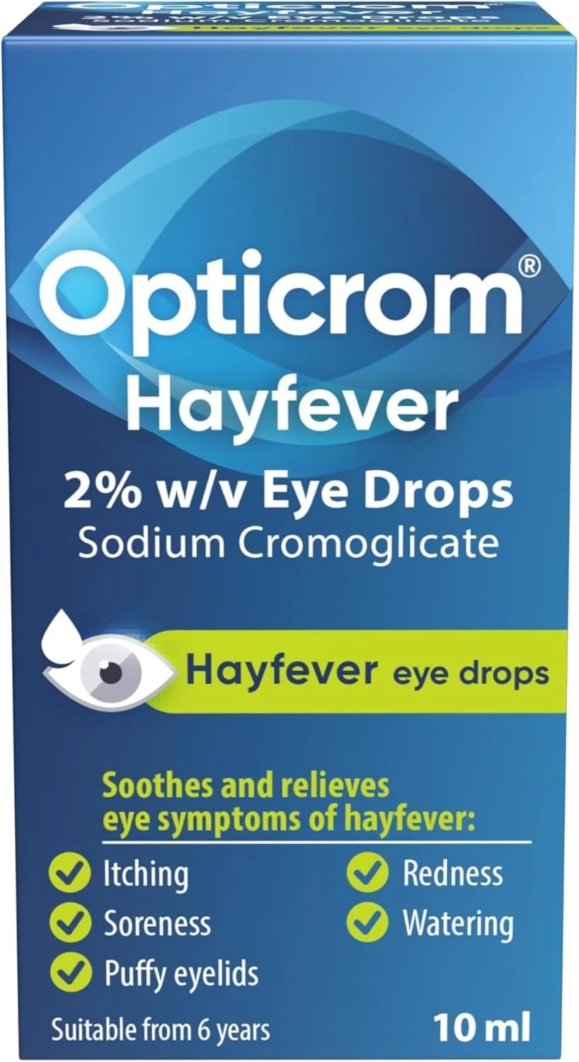 Opticrom Hayfever Eye Drops 2% w/v 10ml