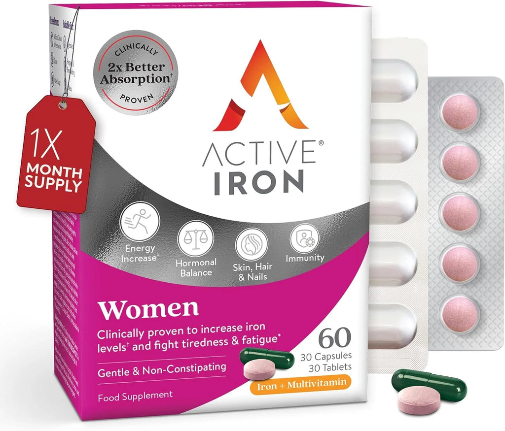 Active Iron 17mg Women’s Multivitamin 60 Capsules
