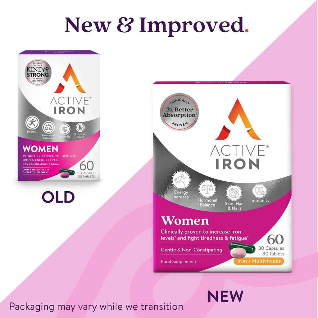 Active Iron 17mg Women’s Multivitamin 60 Capsules