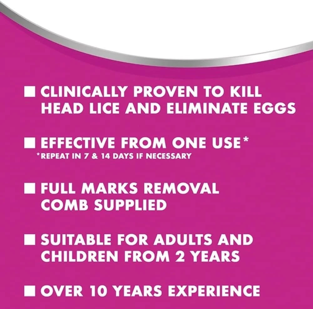 Full Marks Head Lice Treatment Solution 200ml with Nit Comb