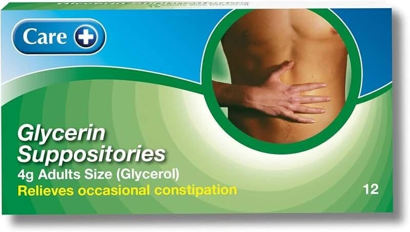 Care Glycerin Adult Suppositories 4g – 12 Pack